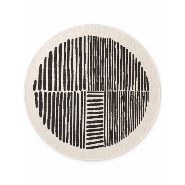 Must/kreemjas ümmargune sise- ja õuevaip ø 200 cm Haringey Bounds - Ted Baker