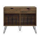 Puiduvärvi pähklipuu spooniga kummut plaadimängijale 101x81x46 cm Concord – Novogratz