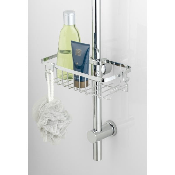 Isekandev vannitoa riiul roostevabast terasest hõbedases toonis Floresta - Wenko-image-1