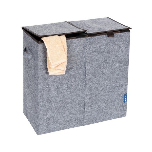 Duo hallikaspruun topeltpesukorv, 82 l - Wenko-image-2