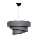Antratsiitne-hõbedane rippvalgusti tekstiilist varjuga ø 40 cm Couper - Opviq lights