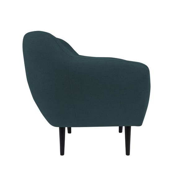 Tmavě modré křeslo s hnědými nohami Mazzini Sofas Piemont-image-2