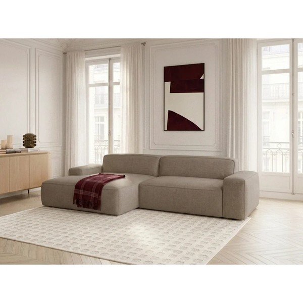 Hallikaspruun diivanvoodi/elektrilise istmepikendusega nurgadiivan (vasak nurk) Abel - Bobochic Paris-image-3