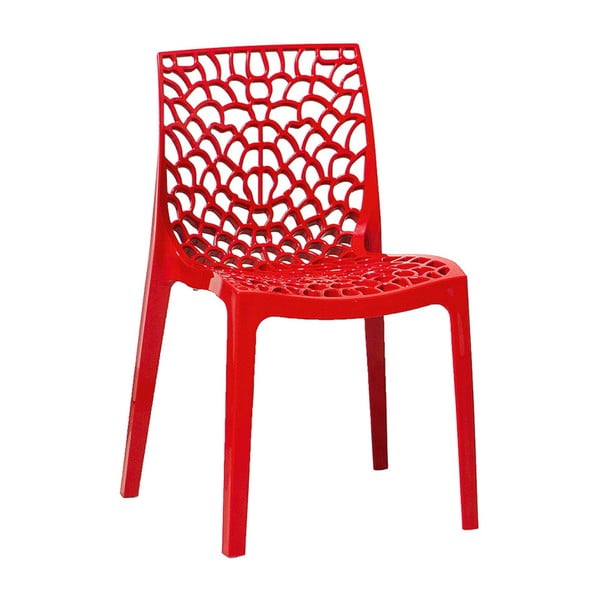 Sada 2 červených jídelních židlí Evergreen House Faux