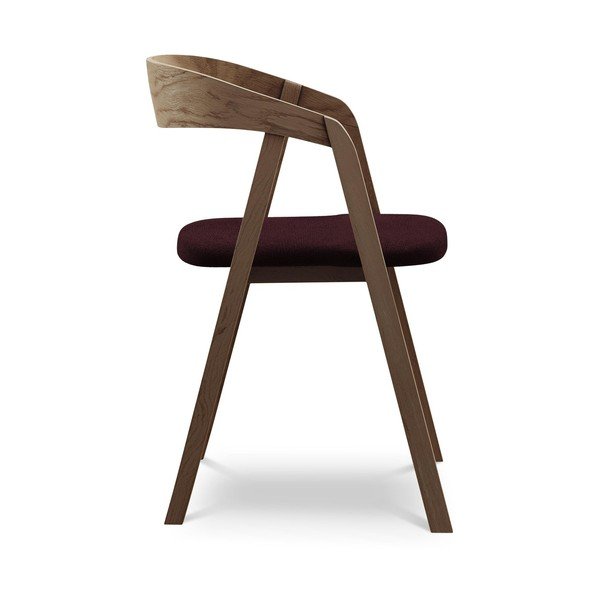 Burgundia värvi täispuidust söögitool Erika - Makamii-image-2