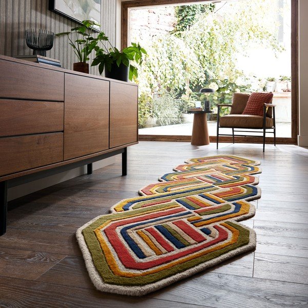 Käsitsi kootud villane vaip 80x300 cm Lattice Shaped - Flair Rugs-image-1