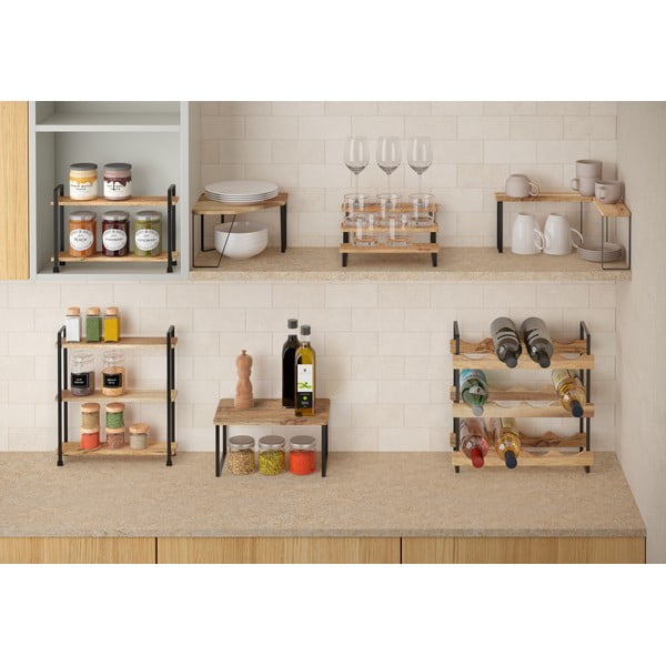 Puidust riiul York - Metaltex-image-2