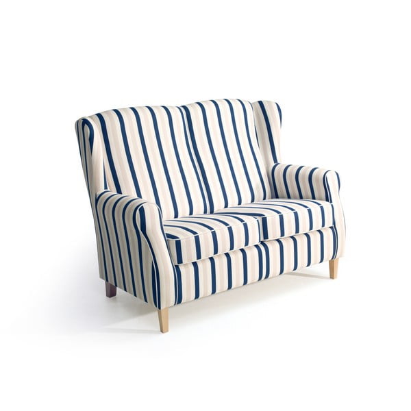 Sinine ja valge triibuline diivan , 139 cm Lorris - Max Winzer-image-2