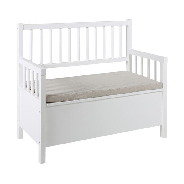 Valge söögipink koos hoiuga Assila Aster - Actona-image-1