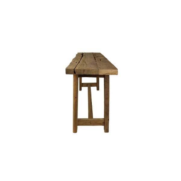 Lavice z neopracovaného teakového dřeva HSM collection Rustical, délka 100 cm-image-3