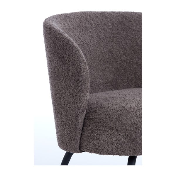 Tumepruun bukleekangast tugitool Dieyda - Light & Living-image-1