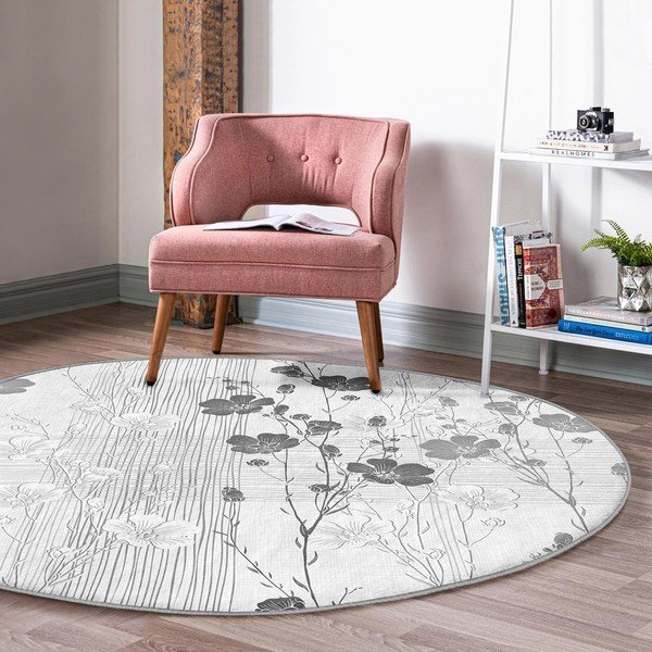 Hall pestav ümmargune vaip, sobitub robottolmuimejaga ø 80 cm Comfort - Mila Home-image-4