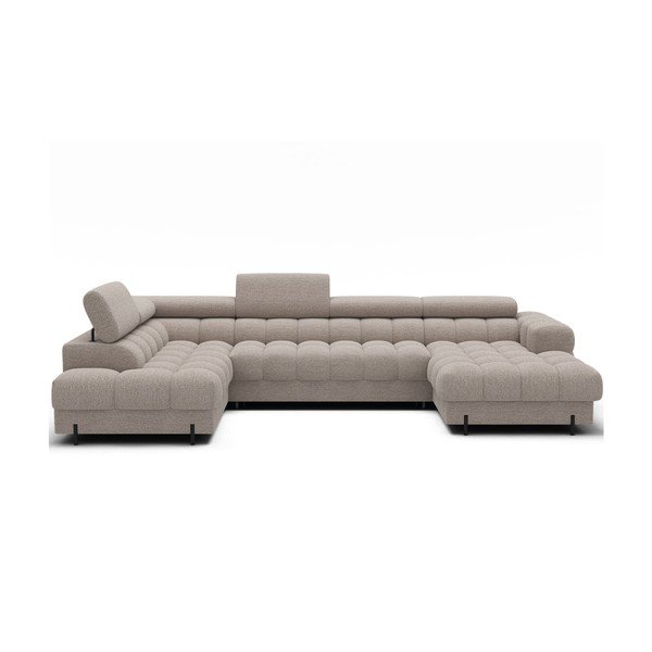 Beež nurgadiivanvoodi buklee kangast (vasak nurk/U-kujuline) Feraria - ELTAP