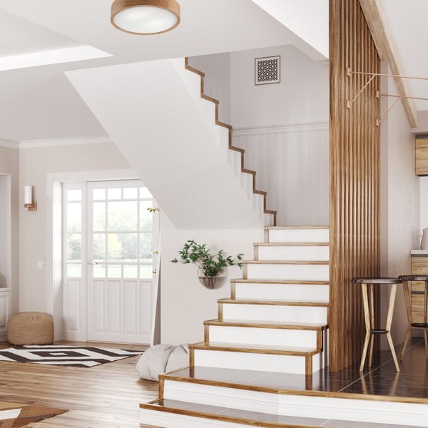 Pruun laevalgusti klaasist varjuga ø 37 cm Eveline - LAMKUR-image-1