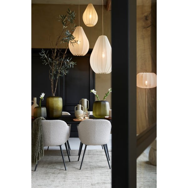 Beež rippvalgusti klaasist varjuga ø 28 cm Itela - Light & Living-image-1