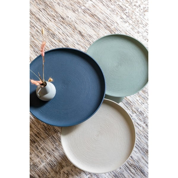 Beežist alumiiniumist küljelaud , ø 34,5 cm Ringar - White Label-image-2