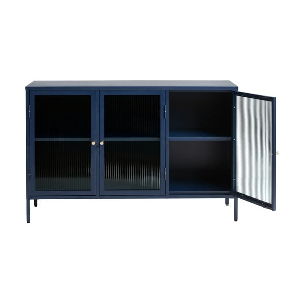 Sinine metallist vitriin Bronco, kõrgus 85 cm - Unique Furniture-image-4