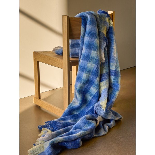 Sinine villaseguga tekk 140x200 cm Loom - Hübsch-image-1