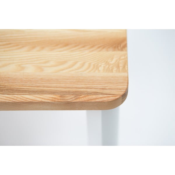 Valge ümarate jalgadega söögilaud TRIVENTI, 80 x 80 cm Triventi - Ragaba-image-2