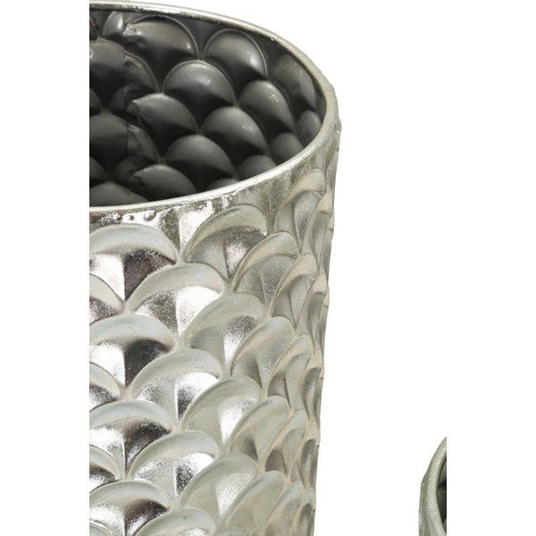 2 kõrget metallist vaasi komplektis hõbedases värvitoonis (kõrgus 92 cm) Silvy - Mauro Ferretti-image-3