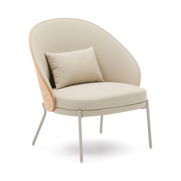 Beež kunstnahast tugitool Eamy - Kave Home-image-2