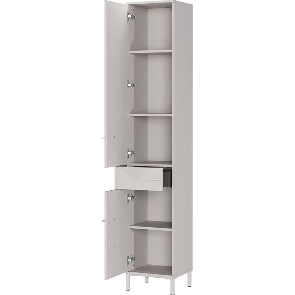 Kreemikas matt kõrge/kitsas vannitoakapp 34x190 cm Laurino - Germania-image-3