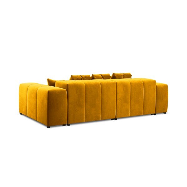 Kollane sametne diivan 320 cm Rome Velvet - Cosmopolitan Design-image-4