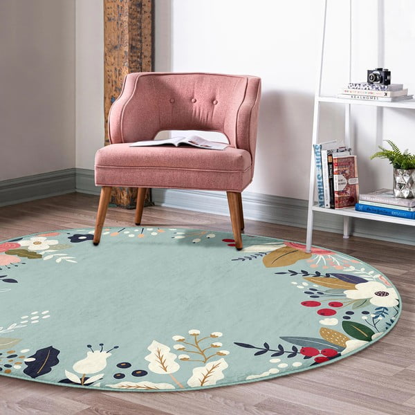 Pestav ümmargune vaip, sobitub robottolmuimejaga ø 120 cm Comfort - Mila Home-image-4