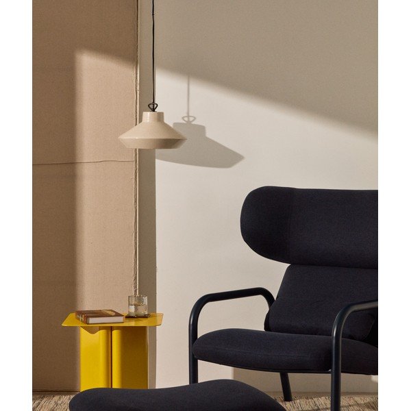 Beež ripplamp keraamilise varjuga, ø 31 cm Portol - Kave Home-image-1