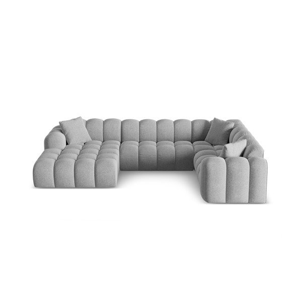 Helehall šenillist nurgadiivan (parem nurk/U-kujuline) Treno - Cosmopolitan Design