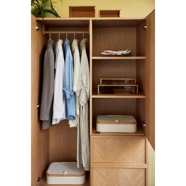 Komplekt 2 beeži tekstiilist korraldajat Bambus Ecru - Hübsch-image-1