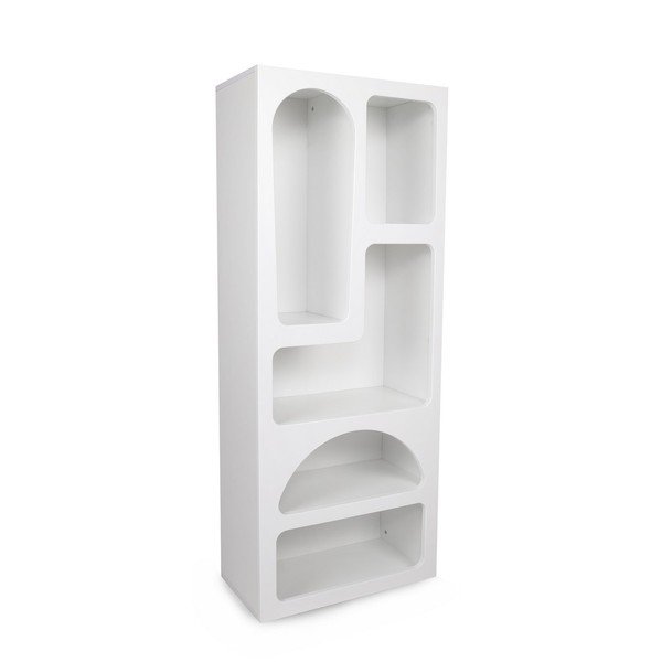 Valge raamaturiiul 60x150 cm Lorin - Kalune Design-image-2