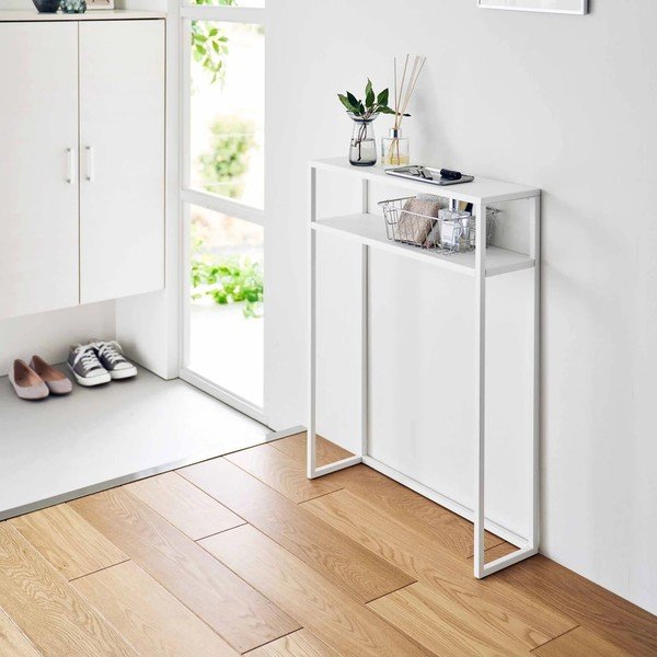 Valge metallist konsoollaud 18x60 cm Tower - YAMAZAKI-image-1