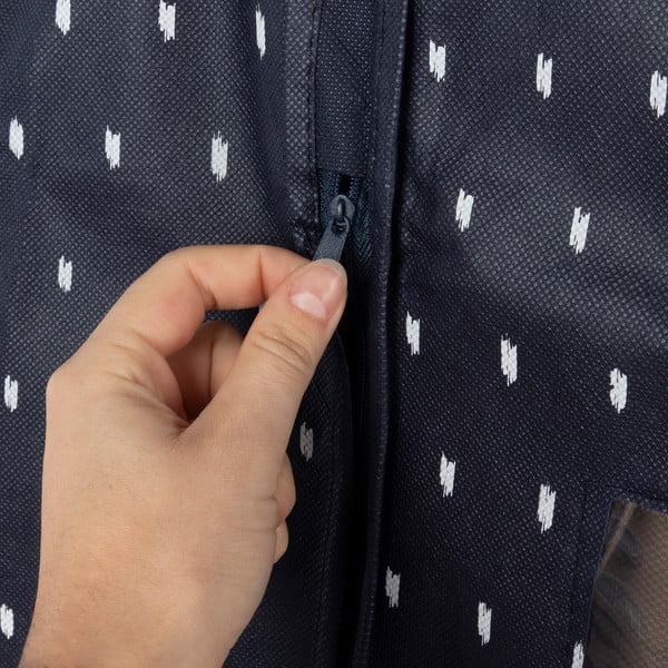 Tmavě modrý závěsný obal na oblečení Compactor Dots, délka 100 cm-image-4