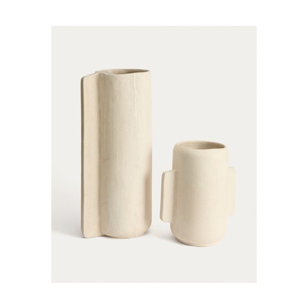 Kreemikas kõrge papjeemašee vaas (kõrgus 67 cm) Mireni - Kave Home-image-2