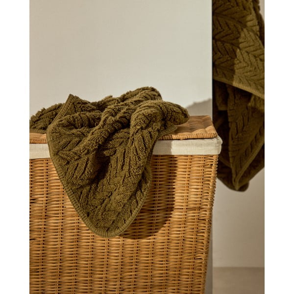 Roheline puuvillane froteerätik 30x50 cm Rune - Kave Home-image-4