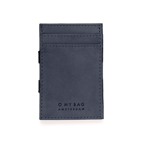 Tmavě modrá kožená peněženka na karty O My Bag Magic