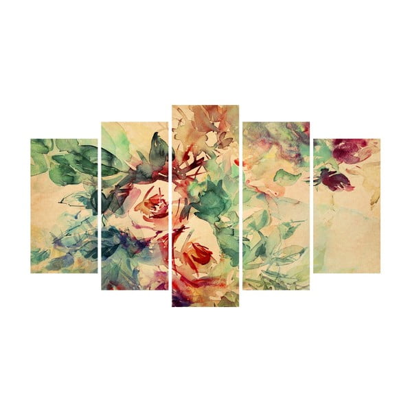 Vícedílný obraz na plátně Flowers