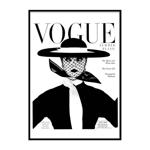 Plakat Vogue'i raamistuses, 30 x 20 cm Vouge - Piacenza Art