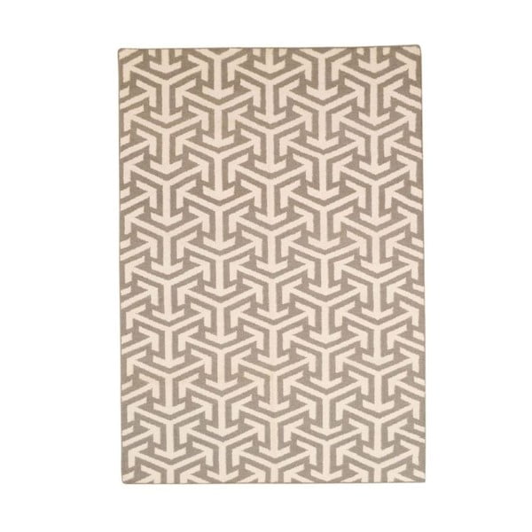 Vlněný koberec Kilim No. 305 Grey, 140x200 cm