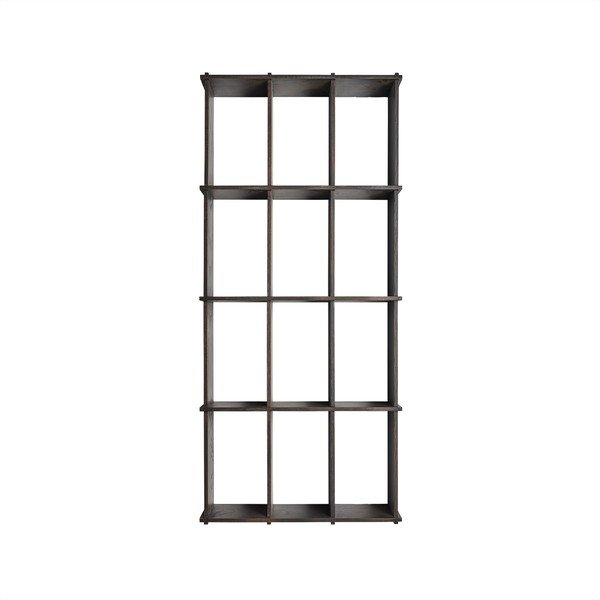 Tumeda naturaalse värvi saarepuust astmeline riiul 58 cm Grid - OYOY Living Design