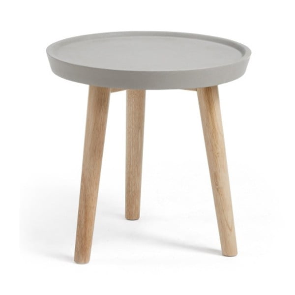 Šedý odkládací stolek La Forma Livy, Ø 50 cm