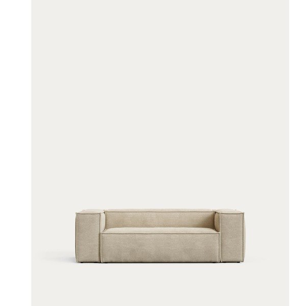 Beež kordvelvetist diivan 210 cm Blok - Kave Home