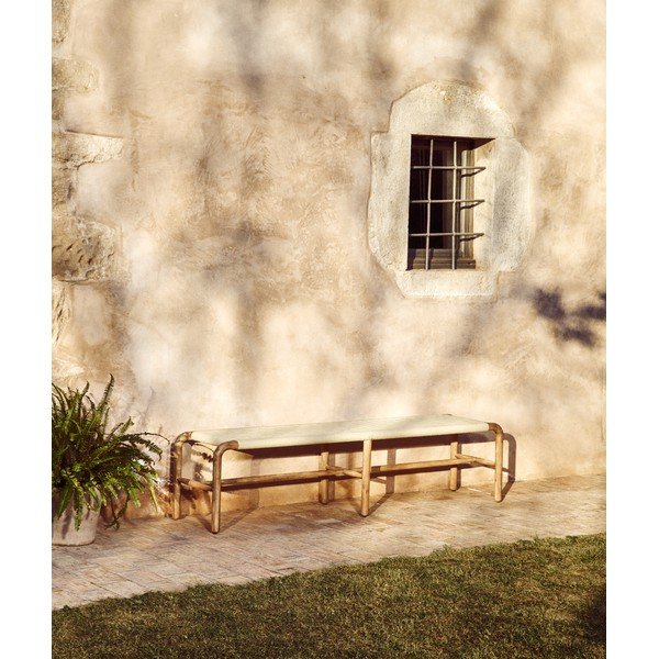 Beež/naturaalsest puidust aiapink Alipa - Kave Home-image-1