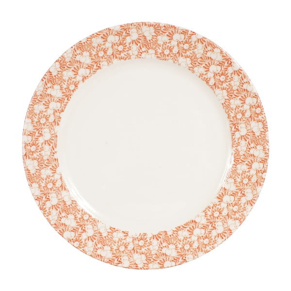 Oranžovo-bílý dezertní talíř Comptoir de Famille Chatou, 20,5 cm