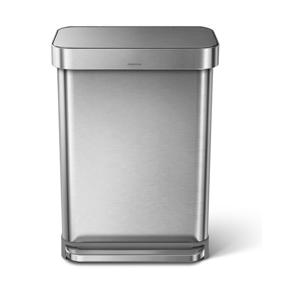 Terasest pedaaliga prügikast 55 l - simplehuman-image-4