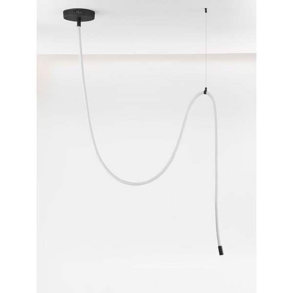 Valge/mattmust terasest hämardatav LED-rippvalgusti Ilane - Nova Luce-image-3