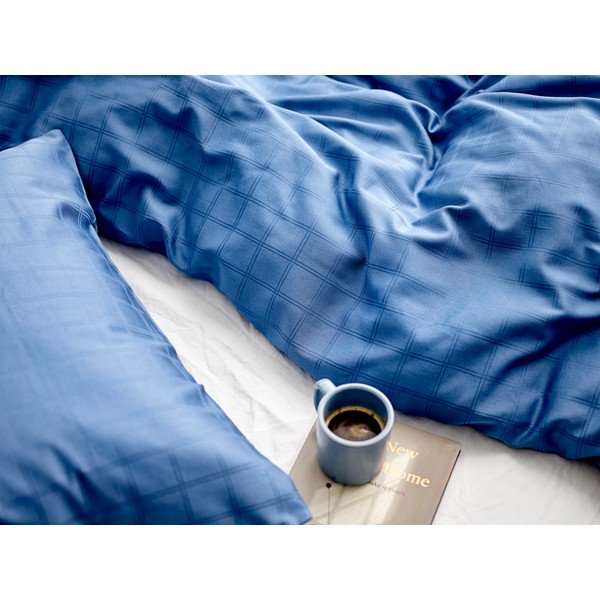 Sinine damastist üheinimesevoodipesu 140x200 cm Clear - Södahl-image-3