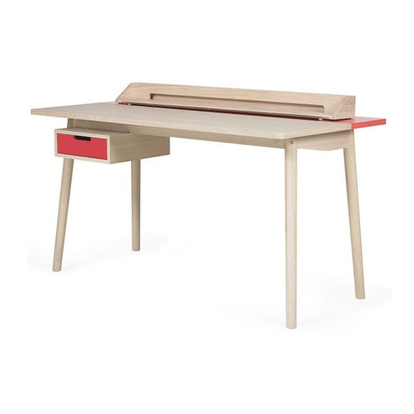 Psací stůl s červenými detaily HARTÔ Honoré