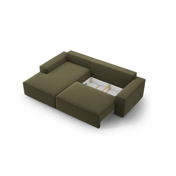 Roheline sametist lahtikäiv nurgadiivan (vasak nurk) Jodie – Micadoni -image-4